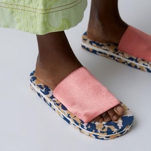 ACNE STUDIOS  Elastic Tania Slides Pink